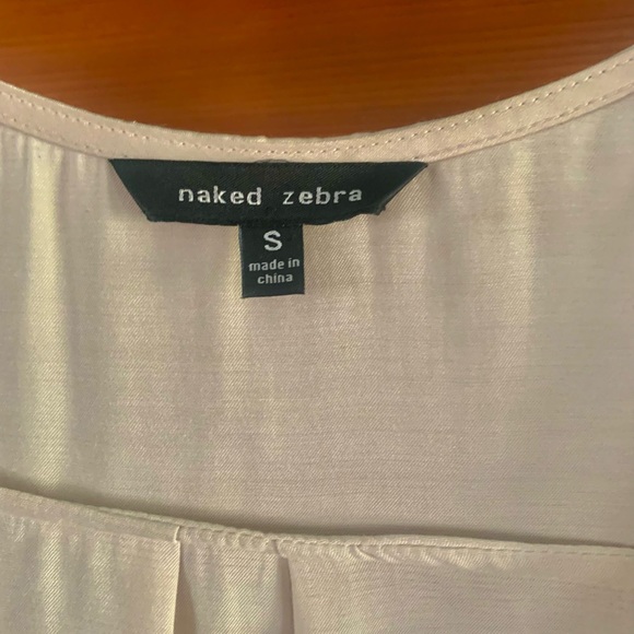 Naked Zebra sleeveless Tank Slip Zipper Silky Satin Party Dress Champagne - Picture 4 of 4